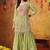 Green tissue embroidered gharara set