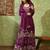 Purple chiffon embroidered gharara set