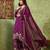 Purple chiffon embroidered gharara set