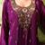 Purple chiffon embroidered gharara set