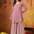 Pink georgette embroidered gharara set