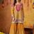 Yellow banarasi embroidered gharara set