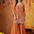 Orange tissue weaved gharara set
