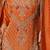 Orange tissue weaved gharara set