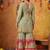 Green georgette embroidered gharara set