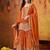Orange crepe embroidered gharara set