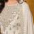 Cream chiffon embroidered lehenga set