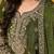 Green chiffon embroidered sharara set