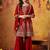 Maroon chiffon embroidered gharara set
