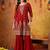 Maroon chiffon embroidered gharara set
