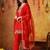 Red silk embroidered kurti set