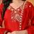 Red silk embroidered kurti set