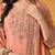 Peach chiffon embroidered sharara set