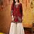 Maroon tissue embroidered gharara set