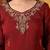 Maroon tissue embroidered gharara set