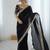 Black georgette embriodered lace saree with embriodered blouse piece.
