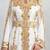 Luxurious White Kaftan With Gold Work Stitched Dress