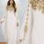 Luxurious White Kaftan With Gold Work Stitched Dress