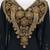 Luxurious Blackw Kaftan With Gold Work Stitched Dress