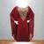 Luxurious Maroon Kaftan With Gold Work Stitched Dress