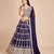 Navy Blue Heavy Embroidered Lehenga