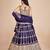 Navy Blue Heavy Embroidered Lehenga