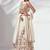 off-white Floral Embroidered Lehenga