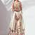 off-white Floral Embroidered Lehenga