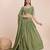 Olive Green Embroidered Lehenga