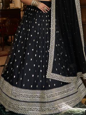 Black & Gold Designer Lehenga 2