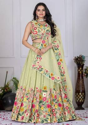 Light-Green Floral Lehenga 1
