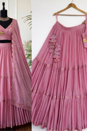 Pink Designer Lehenga