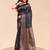 Black color weaving jacquard traditional saree with blouse piece