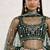 Dark Green Heavy Embroidered Lehenga