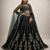 Dark Green Heavy Embroidered Lehenga