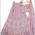 Light-purple Floral Lehenga