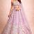 Light-purple Floral Lehenga
