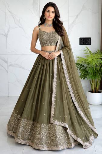 Green Pastel Lehenga