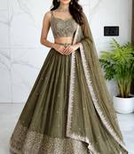 Green Pastel Lehenga