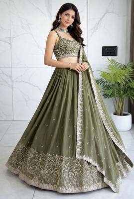 Green Pastel Lehenga 2