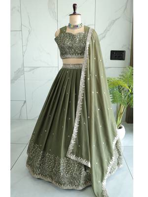 Green Pastel Lehenga 3
