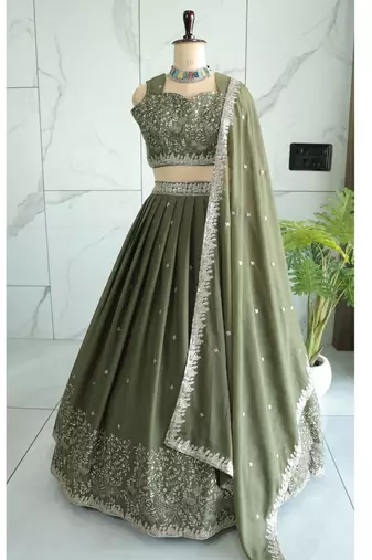 Green Pastel Lehenga