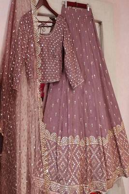 Light-purple Floral Lehenga 3
