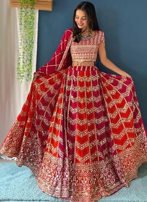 Multi-Color Panel Lehenga 2
