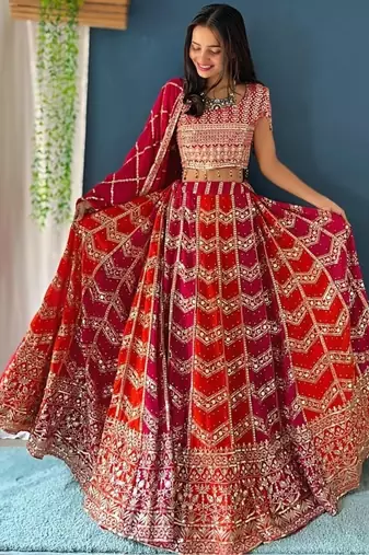Multi-Color Panel Lehenga