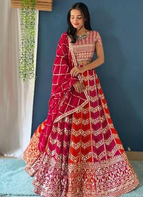 Multi-Color Panel Lehenga 1