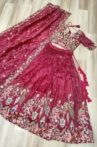 Classic Red Embroidered Lehenga