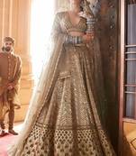 Antique-Gold Bridal Lehenga