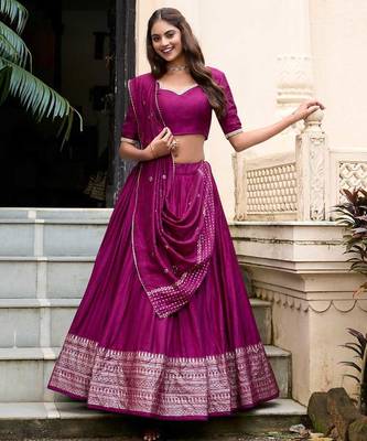 Magenta Lehenga 2