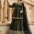 Dark Olive Anarkali Lehenga with Heavy Embroidery and Dupatta